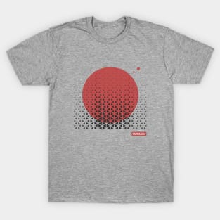 Abstract minimal dark art geometric sun design T-Shirt